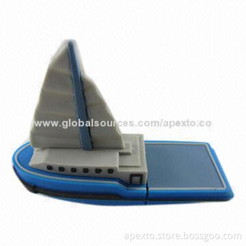 Sailing Boat USB Flash Drive with 4 or 8GB Storage Capacity, USB2.0